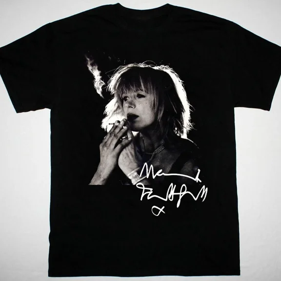 CLASSIC HOT NEW Marianne Faithfull signed black T-shirt Unisex All sizes S-5XL 1F1594