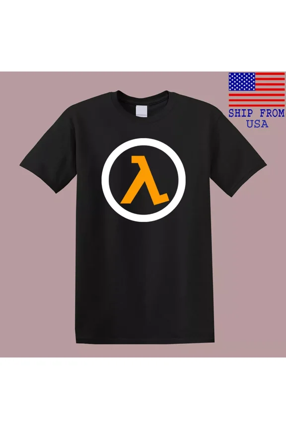 CLASSIC Half Life Lambda Men's Black T-Shirt Size S-5XL