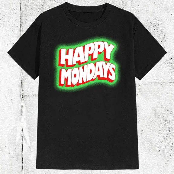CLASSIC Happy Mondays band BLACK T-shirt short sleeve All sizes S-5XL 1T243