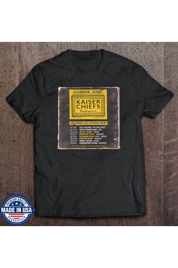CLASSIC Kaiser Chiefs A Celebration 20 Years Tour T Shirt Full Size S-5XL