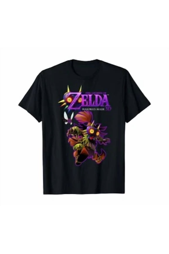 CLASSIC Legend Of Zelda Majoras Mask Skull Kid Portrait Logo T-Shirt