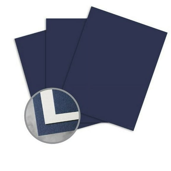 CLASSIC Linen Patriot Blue/Avon Brilliant White Paper - 18 x 12 in 120 lb Cover Duplex Linen Digital 15% Recycled 250 per Package