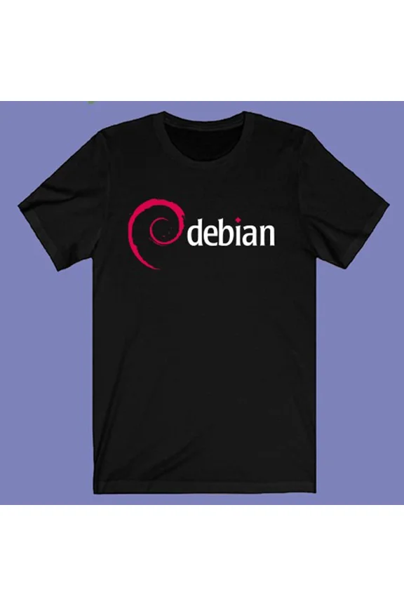 CLASSIC Linux Debian Men's Black T-shirt Size S-3XL