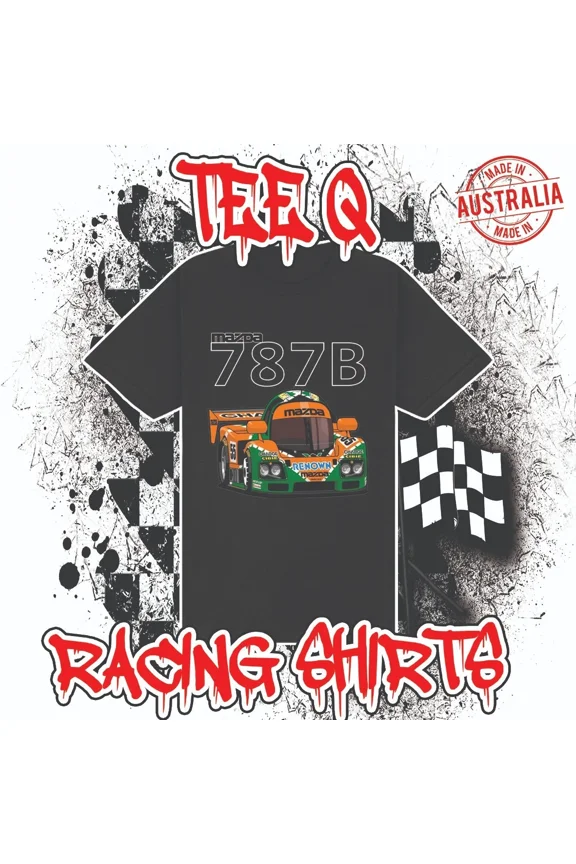 CLASSIC Mazda 787B 26B 4 Rotor LeMans Legend Rotary Black Tee ~ 100% Australian Cotton