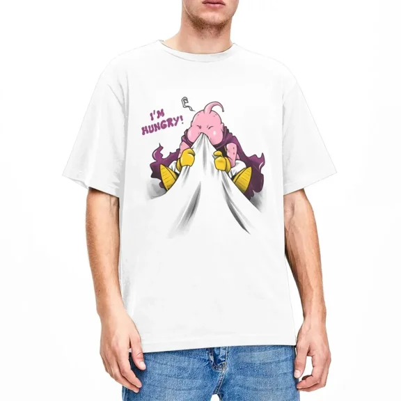 CLASSIC Men Women's Shirt Hungry Majin Buu Merchandise Novelty Pure Cotton Short Sleeve