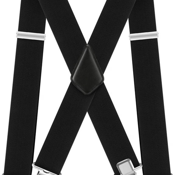 CLASSIC Mens Heavy-Duty Suspender: 2-Inch Wide,Sturdy Clips,X-Back,Adjustable Elastic Work