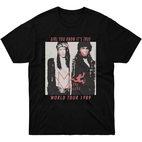 CLASSIC Milli Vanilli World Tour Music Unisex Tee Shirt S-5XL 1side