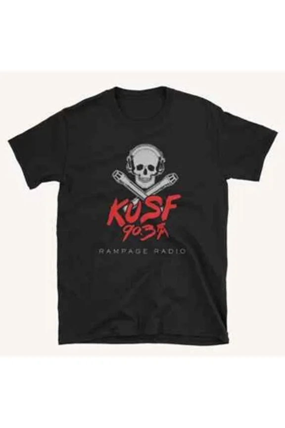 CLASSIC NEW KUSF 90.3 FM RADIO ROCK STATION LOGO UNISEX T-SHIRT FUNNY TEE SIZE S-5XL