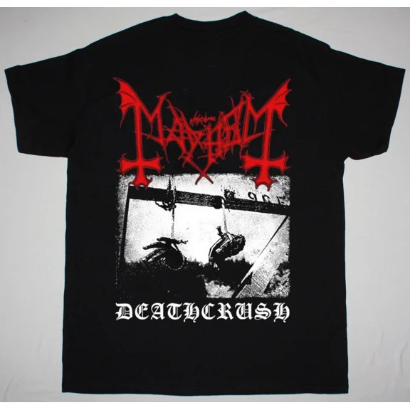 CLASSIC NEW Mayhem - Black Deathcrush Short Sleeve Black All Size Shirt AL217