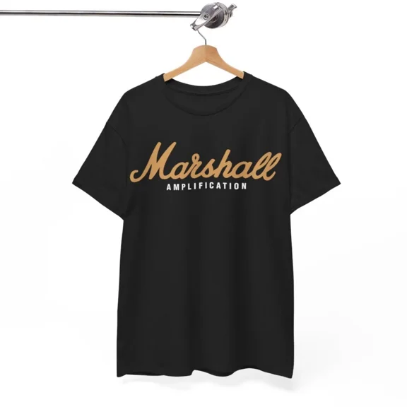 CLASSIC New Marshall Amplification Amplifier Logo T-Shirt Black S-5XL