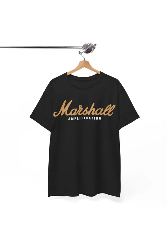 CLASSIC New Marshall Amplification Amplifier Logo T-Shirt Black S-5XL