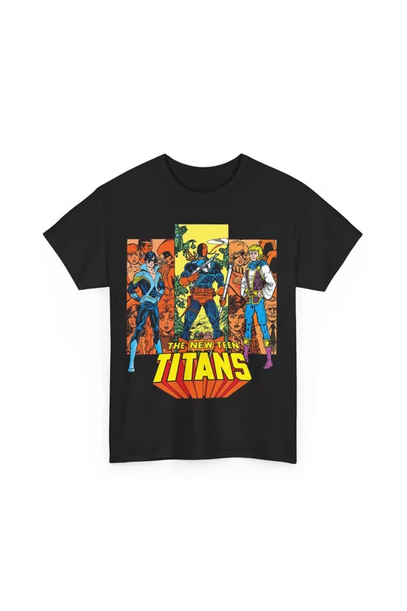 CLASSIC New Teen Titans T-Shirt - Judas Contract - Perez Art - Deathstroke, Nightwing