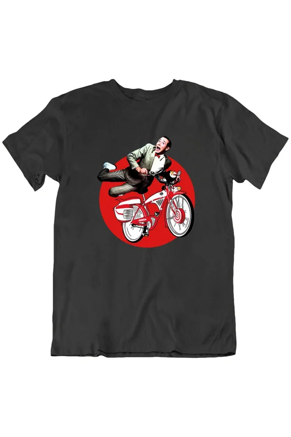 CLASSIC Pee Wee Herman Bicycle Humor Funny Movie TV Show 80s Retro T Shirt Tee Gift New