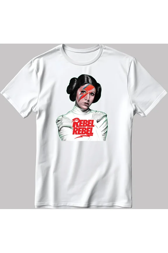 CLASSIC Princess Leia Rebel Rebel Short Sleeve White-Black Men's / Women's T Shirt K120