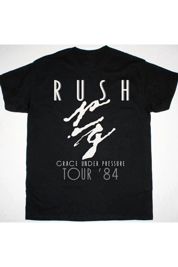 CLASSIC RUSH GRACE UNDER PRESSURE TOUR 84 Cotton Black All Size T Shirt PP183