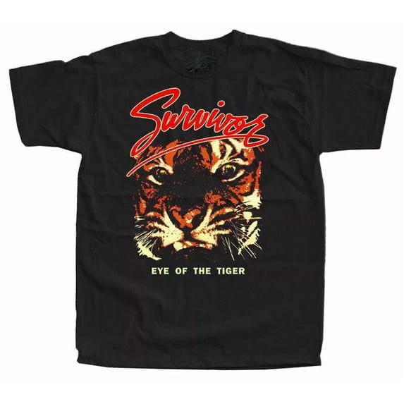 CLASSIC Rare Survivor Eye of the Tiger Collection Black All Size T-Shirt AL662