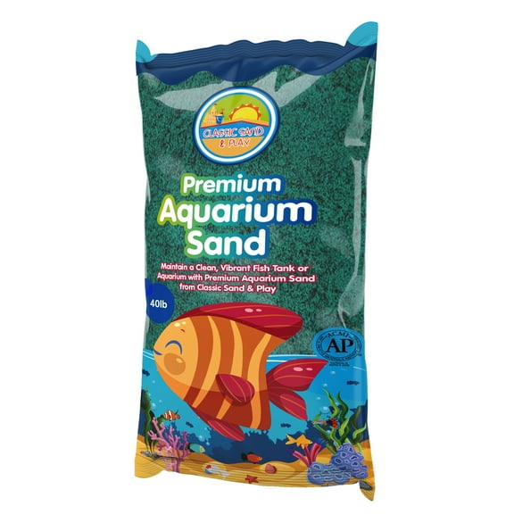 CLASSIC SAND & PLAY Natural Aquarium Sand for Freshwater and Saltwater Tanks, 40 lb. Green
