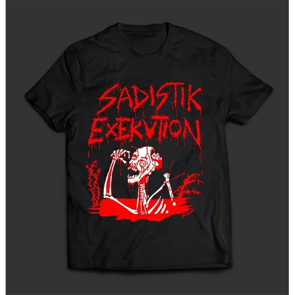 CLASSIC Sadistik Exekution Rock Band Black 100% Cotton T-shirt Unisex