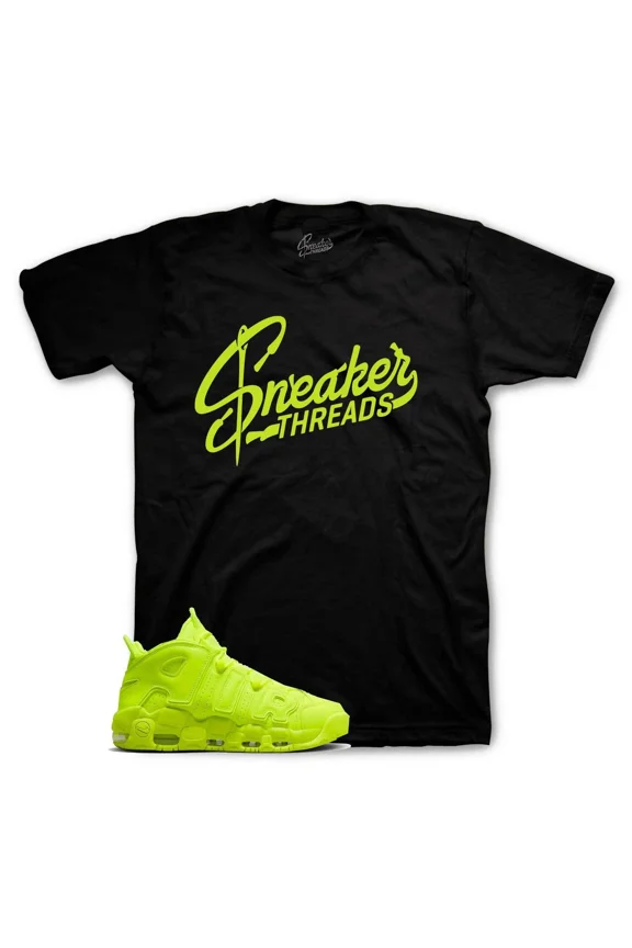 CLASSIC Shirt To Match Air More Uptempo 96 Volt Neon Yellow -ST Logo Sneaker Tee
