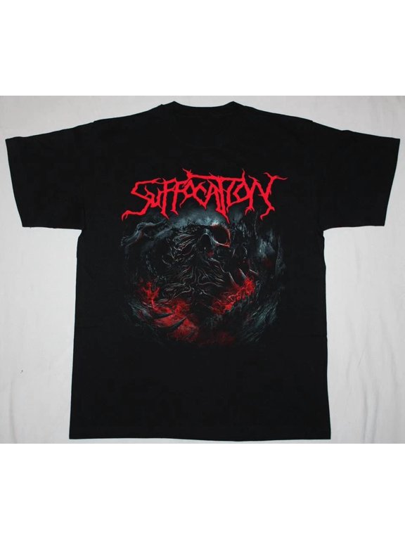 CLASSIC Suffocation T-Shirt Short Sleeve Cotton Black Men Size S to 5XL