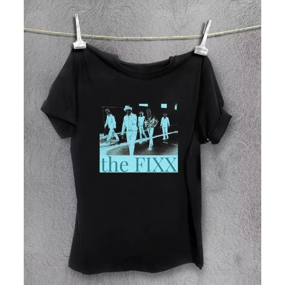 CLASSIC The Fixx Band Tour Black Cotton T SHIRT Size S-5XL