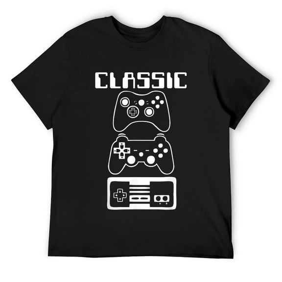 CLASSIC Video Game Controllers Gamer Love Gaming Boy Kid Men T-Shirt Black