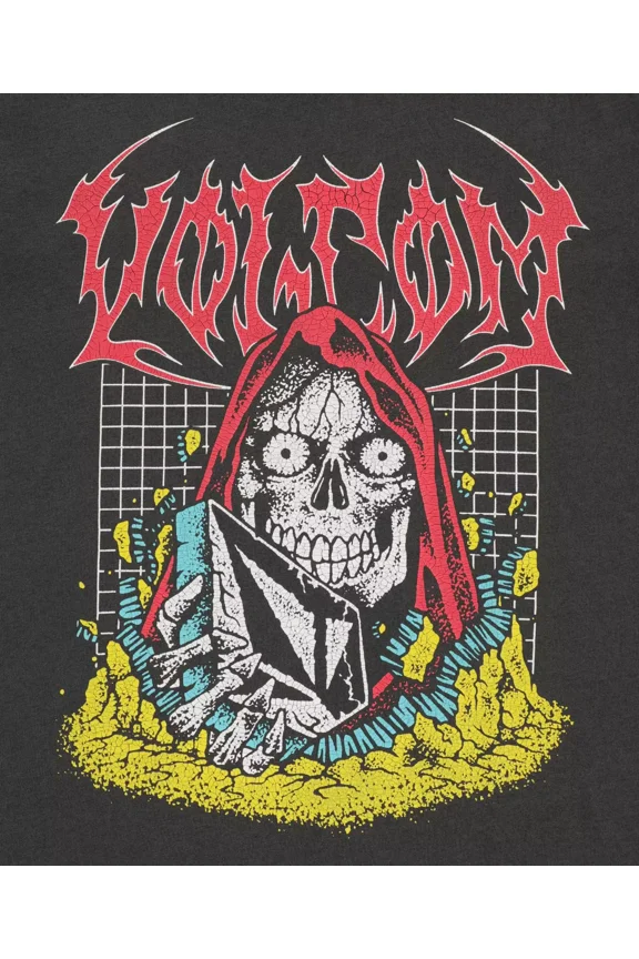 CLASSIC Volcom Skate Vitals Crypt Ripper Short Sleeve Black All size Tee Shirt AC1251