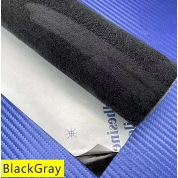 CLASSICO TRADING COMPANY Blackgrey- Faux Suede Fabric Wrap Self Adhesive Suede Sheet Film Sticker Stretch Car Interior Wrap for DIY Craft Handmade 50X150 CM