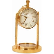 Classico Trading Company Vintage Brass Desk Clock   Elegant Antique Table Timepiece, Classic Home D cor & Unique Gift