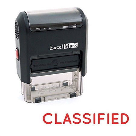 CLASSIFIED Self Inking Rubber Stamp - Red Ink (ExcelMark A1539)