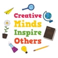 thumbnail image 1 of CLASSROOM - Creative Minds Inspire Others - Vinyl Kids Study Room Multicolored School Equipment Decor Inspirational Fostering Creativity Quotes Lettering Art Classroom Wall Decal Sticker 30" x 27", 1 of 3