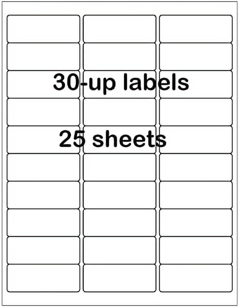 CLASSY 30up 25 Sheets 1" X 25/8" Address Shipping Labels for Laser