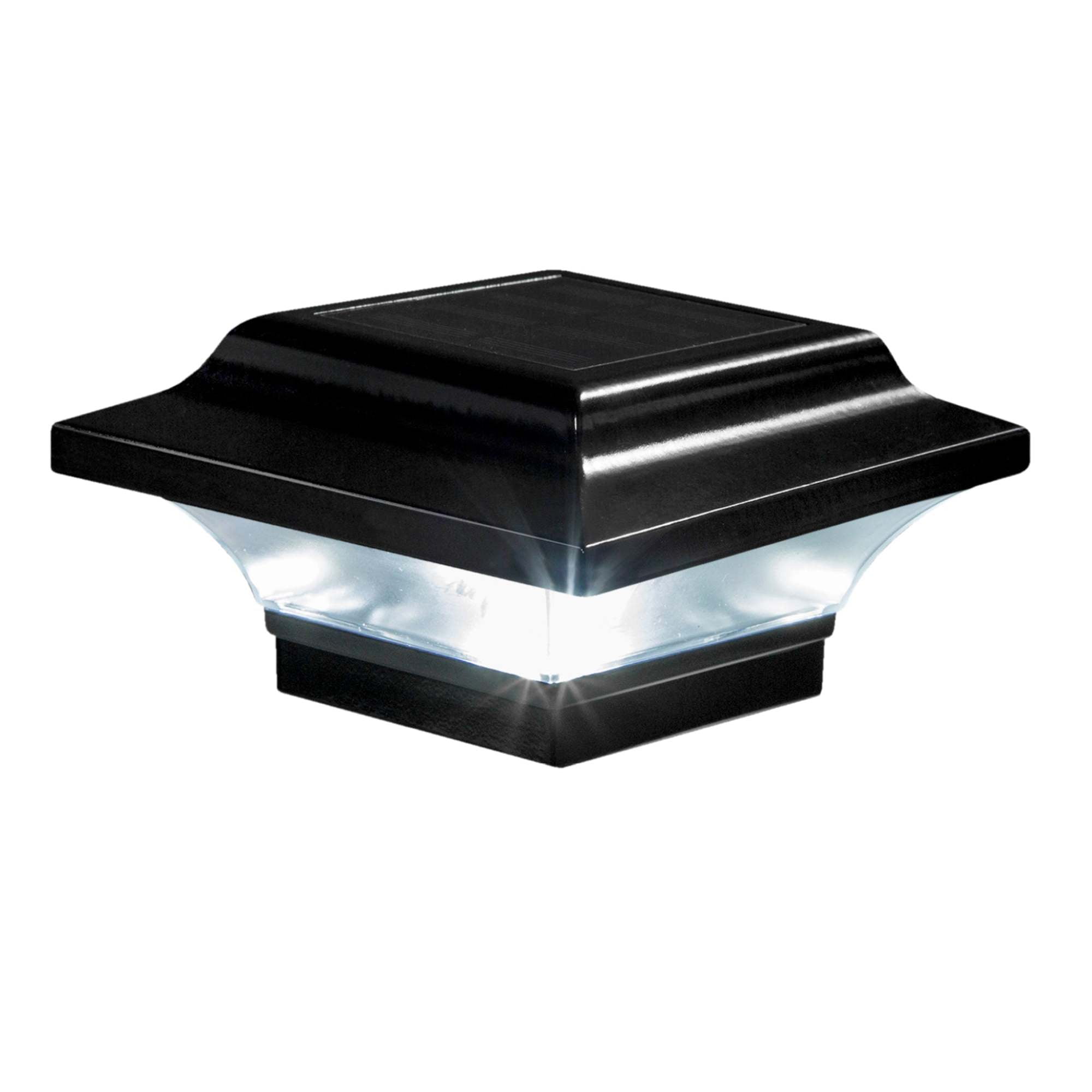 Black Aluminum LED Solar Post Cap Light Multipack