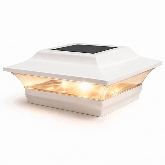 Classy Caps 5x5 Imperial Solar Post Cap - Fits 5"x5" Posts - White Aluminum