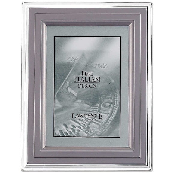 CLASSY stepped motif in silver gunmetal grey 4x6 frame - 4x6