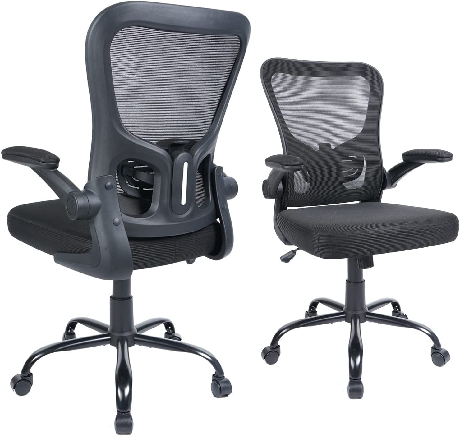 CLATINA Desk Chairs with Wheels, Ergonomic Mesh Office Chair Adjustable Height and Swivel Lumbar