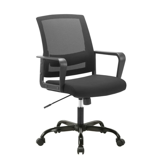 CLATINA Ergonomic Rolling Mesh Desk Chair with Executive Lumbar Support and Adjustable Swivel Design for Home Office Computer BIFMA Certified Black