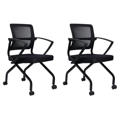 CLATINA Foldable Mesh Ergonomic Training Room Chair Guest Reception