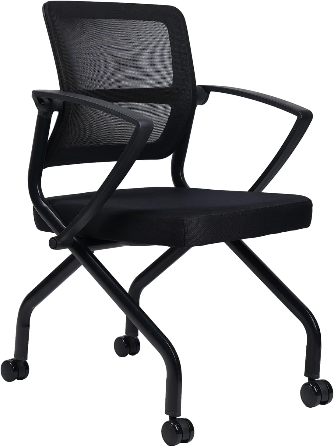CLATINA Folding Mesh Ergonomic Training Room Chair Guest Reception