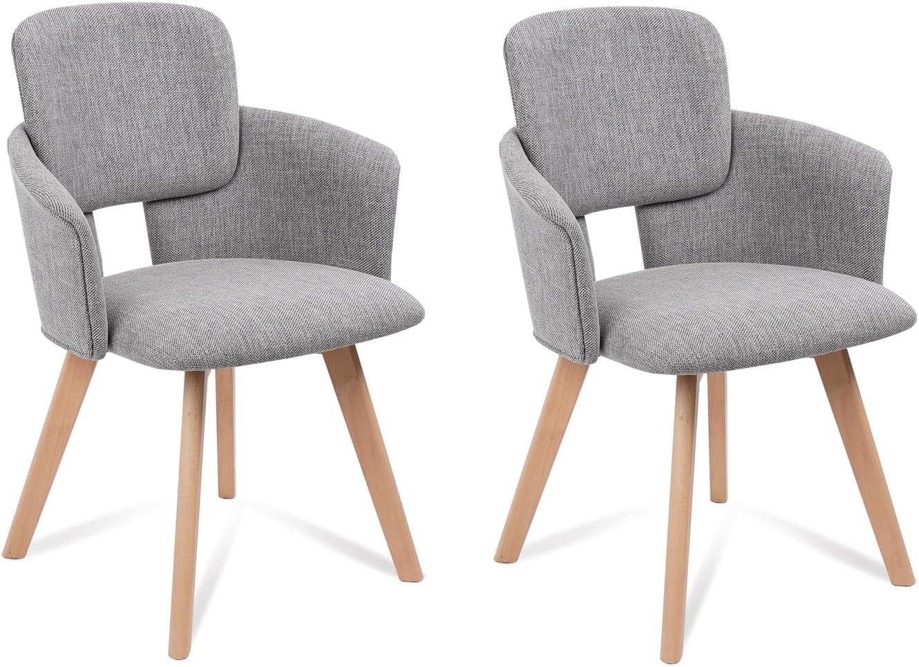 CLATINA Modern Desk Chair no Wheel, Home Office Upholstered Chair ...