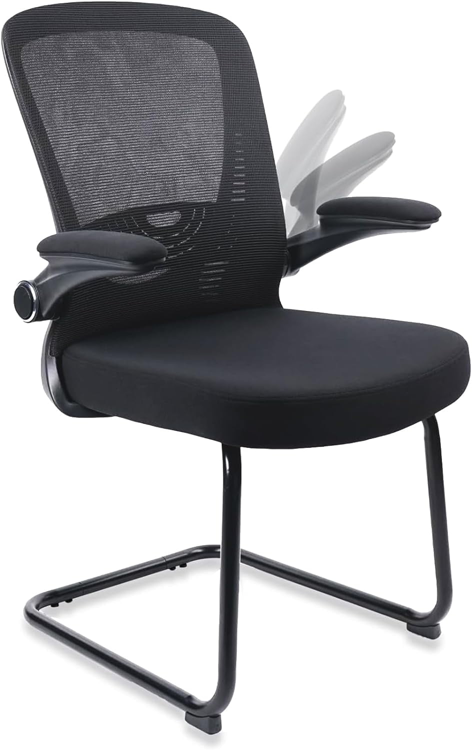 CLATINA Office Guest Chair no Wheels with Lumbar Support and Flipup