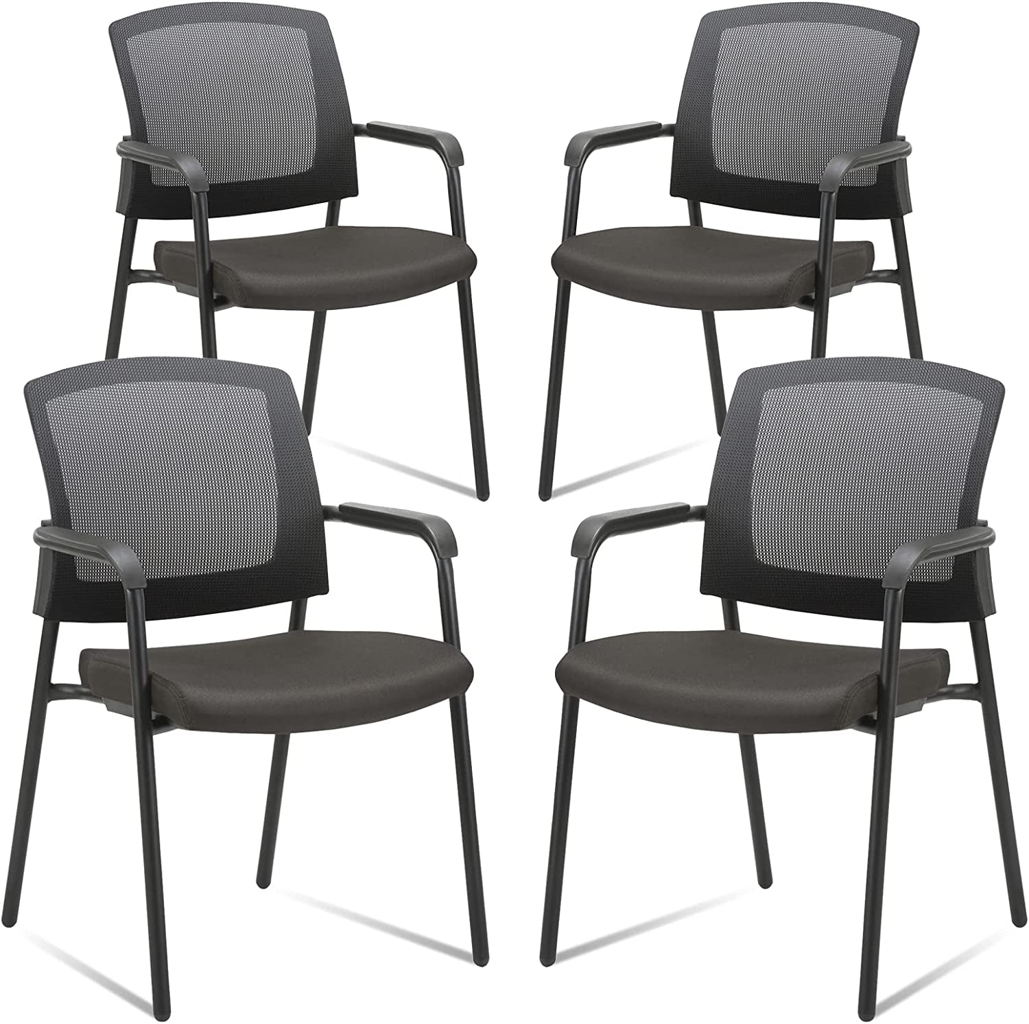 CLATINA Padded Business Metal Stackable Office Reception Guest Chair