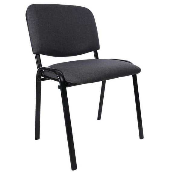 CLATINA Waiting Room Chairs Fabric Stackable Chairs Metal Frame with Lumbar Support and Thickened Seat Cushion for Waiting Conference Room,Grey 1 Pack