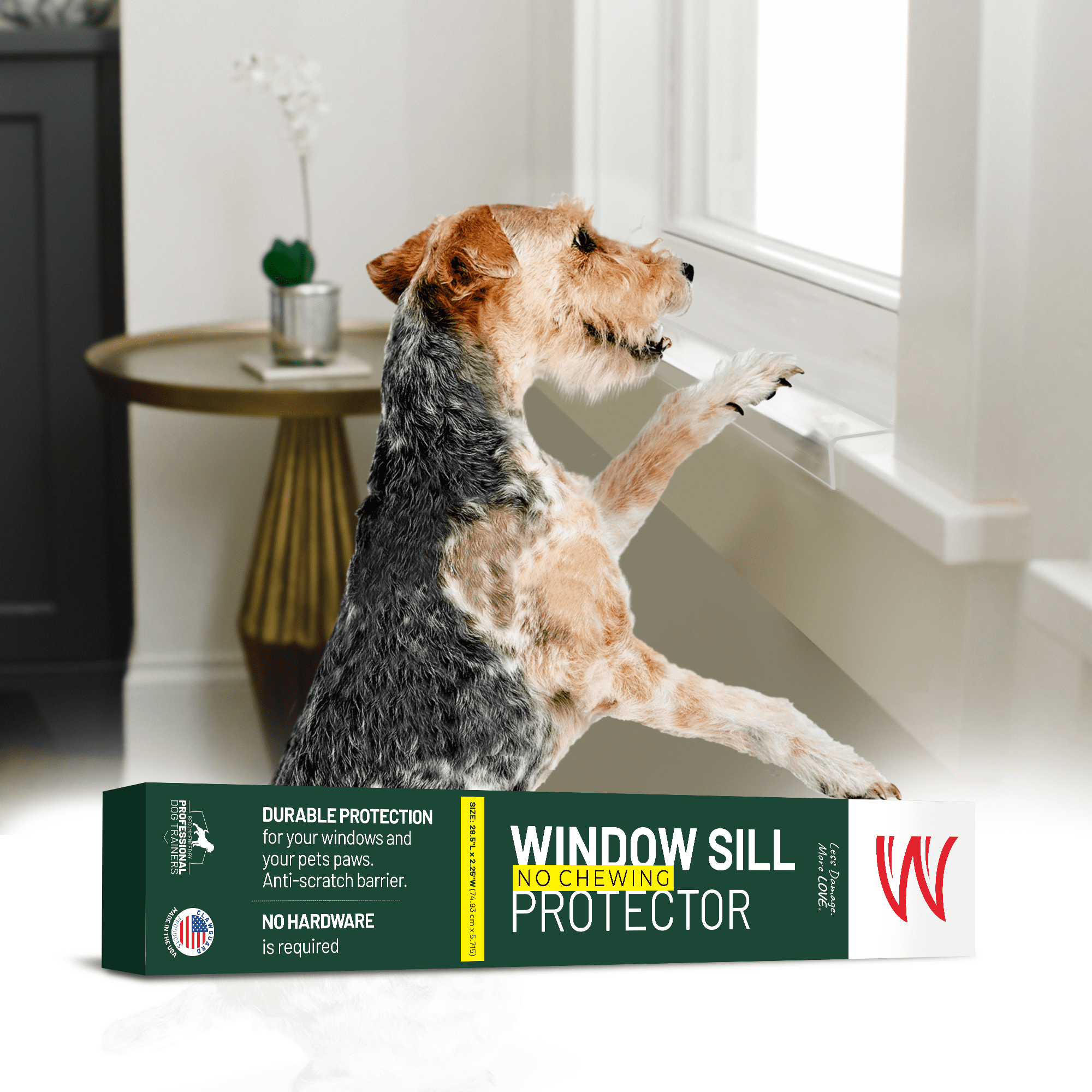 CLAWGUARD Window Sill Protector, Anti-Scratch, Chew, Slobber