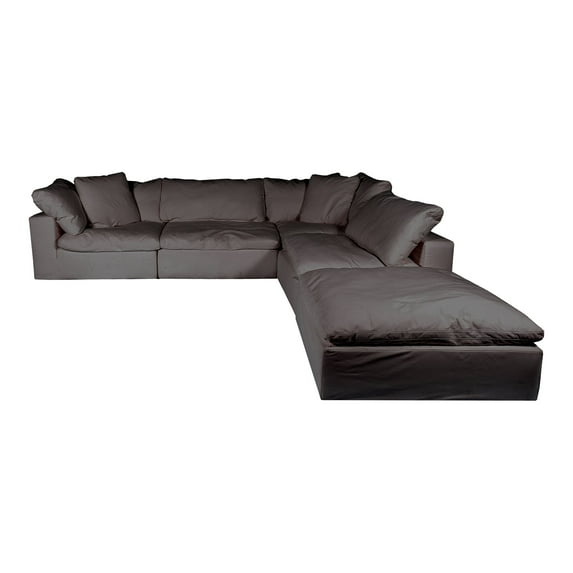Moe's Home Collection Clay Dream Modular SECTIONAL LIVESMART Fabric Light Grey