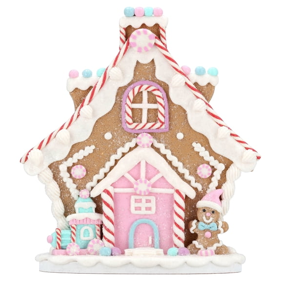 Clay Dough Gingerbread House Christmas Decoration, Multicolor, 8.3", by Holiday Time