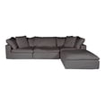 thumbnail image 1 of CLAY LOUNGE MODULAR SECTIONAL LIVESMART FABRIC LIGHT GREY, 1 of 2