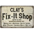 thumbnail image 1 of CLAY'S Fix-It Shop Sign Grandpa Dad Wall Décor 8 x 12 Matte Finish Metal 108120006467, 1 of 1