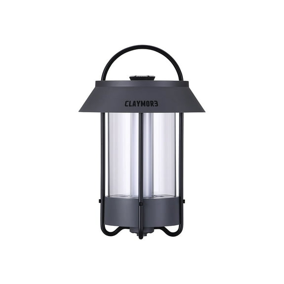 CLAYMORE Selene Lamp (Dark Gray) - Aesthetic Portable Outdoor Lantern for Glamping, Camping, Events, Parties & Tents. USB-C Charging, Power Bank Function, Up to 55 Hours Battery Life, 3 Light Modes.