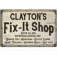 thumbnail image 1 of CLAYTON'S Fix-It Shop Sign Grandpa Dad Wall Décor Gift 12x18 Metal 112180006256, 1 of 1